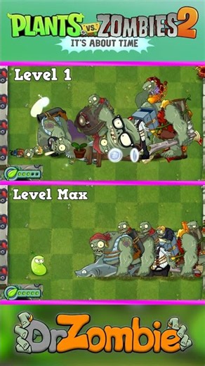Team Gargantuar Zombie vs Laser Bean Level 1 & MAX PvZ 2 #pvz #pvz2 #gaming