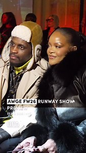 rihanna and asap nast at the awge fw26 runway show during new york fashion week 🎥: @mcsongwe.m / BFA.com | BFA