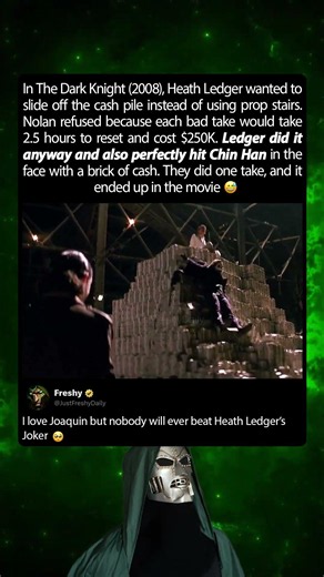 Ledger's legendary improv in The Dark Knight (2008)