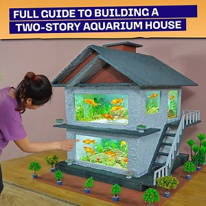 26K views · 1K reactions | Step-By-Step 2-Story Aquarium House! | No1 Ideas | Facebook