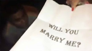 Wedding proposal that faked police arrest goes viral