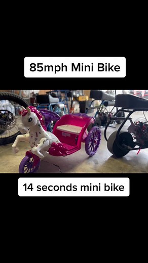 85 MPH Mini Bike Drag Race - 14 Second Quarter Mile