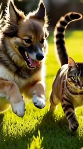 Dog & Cat Besties: The Great Ball Chase!