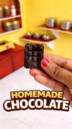 Homemade Chocolate 🍫 | Only 3 Ingredient 😋 | #short #shortvideo #youtubeshorts #trending #miniature