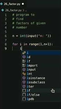 Program To Find Factors Of Number Using Python | Python Tutorials | Tech Blooded | #Shorts