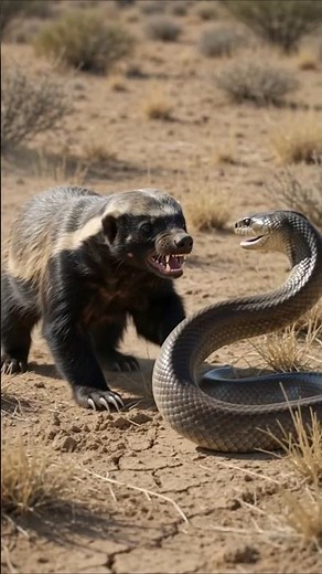 Honey Badger vs Mole Snake: Deadly Battle! 🐍 #wildlife #animals #wildliferescue
