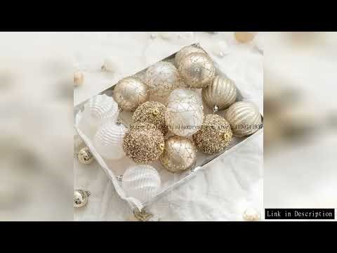 6/8CM Champagne-Colored Christmas Balls Decorative Hanging Ornaments Window Display Ceiling Scene Ar
