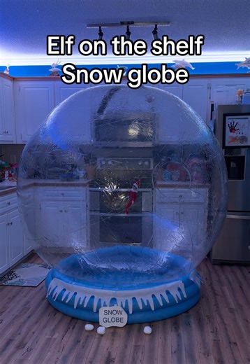 Life-Size Elf on the Shelf Snow Globe for Christmas