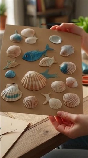 Beautiful Shell & Oyster Craft | Easy DIY in 60 Seconds 🐚✨ #artandcraft #craftmakers #shellcraft