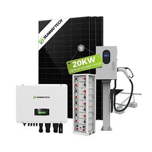 [Hot Item] Residential Complete Hybrid Solar System 20W All in One Solar Panel Energy System Cost Power Generating for Home with EV Charger