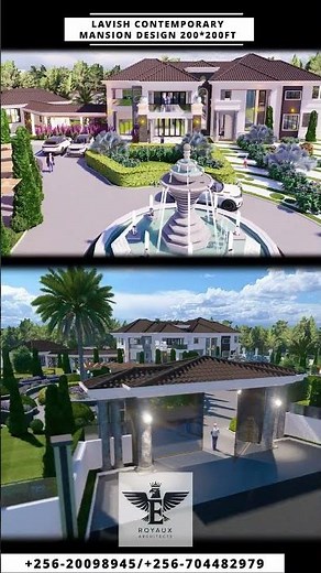 Luxury || Mediterranean Contemporary || Villa Design || 200 * 200 FT Plot