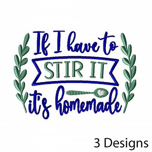 Stir It's Homemade Embroidery Design, Kitchen Cooking (digital Download) - Etsy