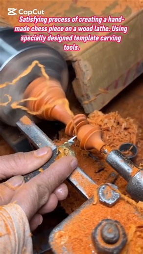 Hand-Made Chess Pieces: A Master Woodworker's Secret! #art #craft #skills #games #woodworking #how