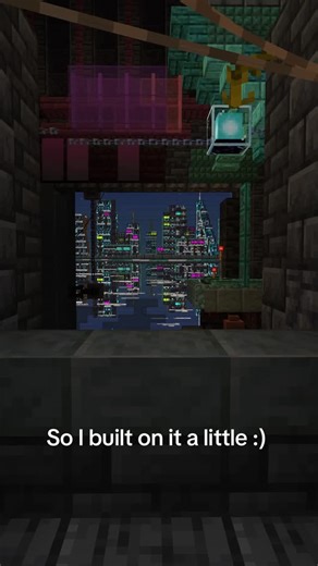 Bismuthief on Instagram: "I couldn’t do quite as much here as I could with the background, so ironically the background seems more detailed. I was mostly just using this as a frame anyways though. Decently happy with it :) #minecraft #minecraftbuilds #fyp #minecraftbuildhacks"