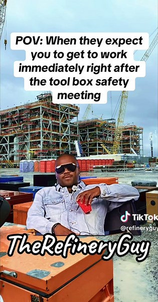 Starting Work at the Refinery After Safety Meeting