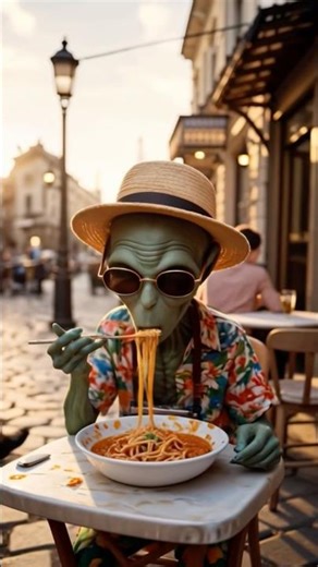 Trying noodles for first time🍜🍝. #alien #noodles #goldenhour #explore #food #foodie