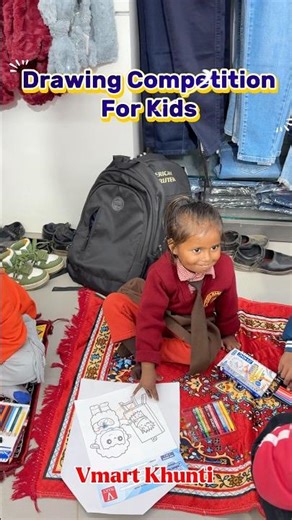 Kids Drawing Competition At V Mart #shorts #ytshorts #drawing