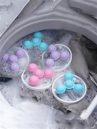 10pcs Random Color Reusable Laundry Lint Traps, Fuzz, Floating Fiber Filters, Garment Cleaning Filters, Lint Removers, Lint Absorbers And Lint Filters, Laundry Cleaning Balls, Washing Machine Cleaner, Filters. Reusable Washing Machine Lint Traps And Pet Hair Remover - 3 Colors (Purple, Blue, Pink) Elastic Mesh Laundry Filters, No Electricity Needed, Top/Front Cleaning Clips And Lint Remover, Cleaning Supplies, Cushion Pads | SHEIN