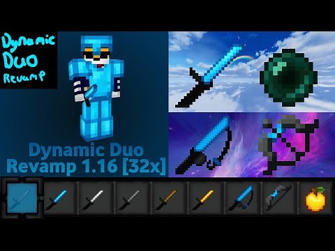 Dynamic Duo Revamp 1.16 [32x] MCPE PVP Texture Pack (FPS Friendly) By Keno