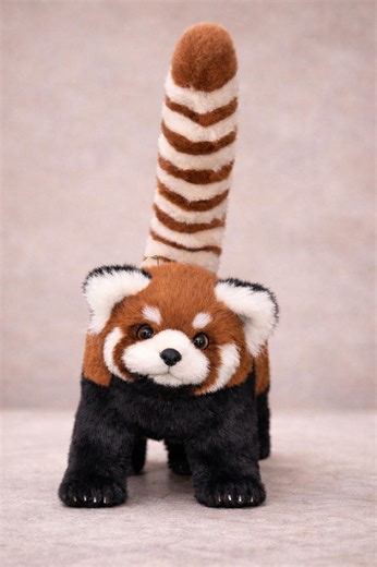 Posable Red Panda Plush – Handmade Art Doll With Armature - Etsy
