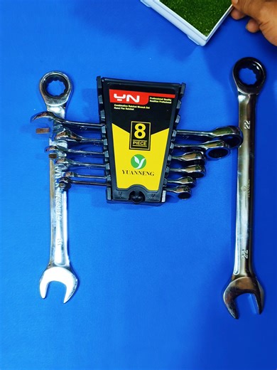 KUNCI RING PAS RACHET SET 8 6-22MM CHROME VANADIUM #KUNCIRING #kunciringpas #kunciringpassetmurah #kunciringpasrachet #cuantanpabatas #wibgajian