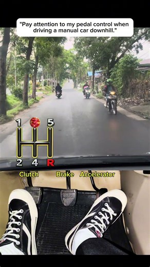 Manual Driving Tutorial: Downhill Techniques. #driving #drive