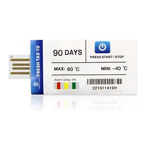 [Hot Item] -40c Refrigerated Fruit Vegetables Cold Chain Single Use Disposable Record Temperature Data Logger with Pdf Report