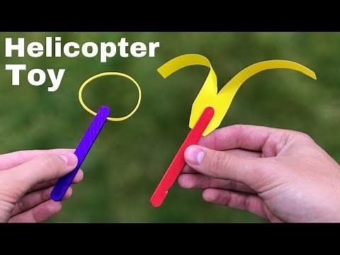 AMAZING HELICOPTER TOY - How to Make a Flying Rotor Toy - Simple Creation