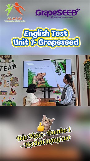 English Test - Bảo Ngọc- 5 tuổi#olympus #mamnonhanam #grapeseed #preschoolactivities