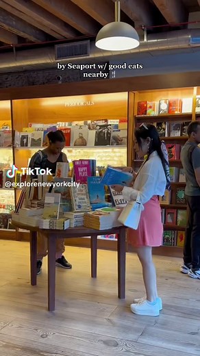 Charming Spiral Staircase Bookstore Cafe in NYC