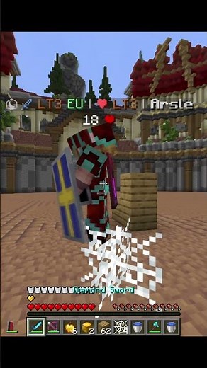 Water Bucket vs Cobweb Chain #minecraft #pvp #tutorial