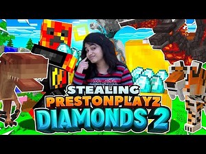 Stealing PrestonPlayz Diamonds AGAIN! in Stealing Preston's Diamonds 2 | A Minecraft Marketplace Map