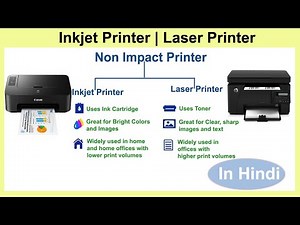 Non Impact Printers In Hindi | Inkjet Printer And Laser Printer