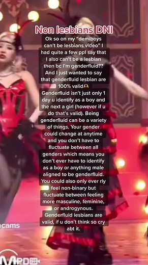 Also I’d like to say that u can identify as anything u want as long as it doesn’t invalidate someone else or harm anyone #laithelesbian #lesbian #lesbiansafespace #genderfluid #genderfluidlesbian