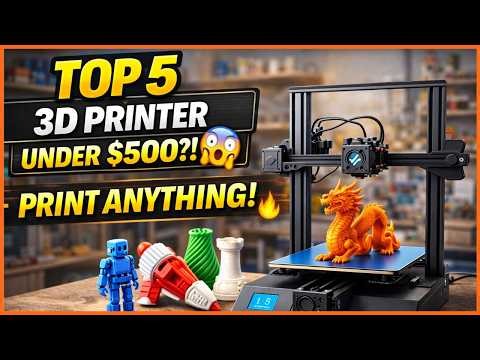 ✅ Top 5 Best 3D Printer Under 500 🔥 | Beginner Friendly! (Full Test, Setup & Print Quality Review)
