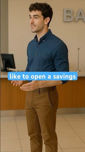 Learn how to speak English at the bank! | English Conversion 🏦 #learnenglish #shorts