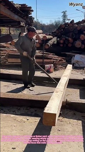 How to Move Timber Safely: Rolling Square Wooden Logs Step by Step