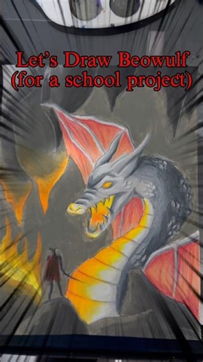 Let’s Draw Beowulf!!!🗡️🐉 #shorts #art