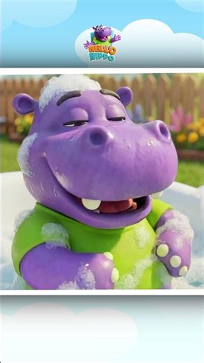 Bath Song with Hello Hippo! 🛁🧼 #kidssong #nurseryrhymes #shorts