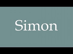 How to pronounce ''Simon'' correctly in French