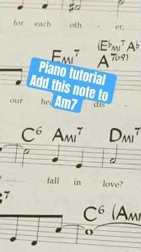 Add this note to Am7 #jazzchords #pianochords #chords #chordstutorial #pianotutorial