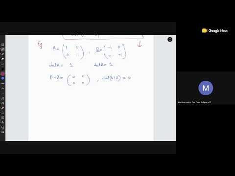 Maths 2 | Linear Equations and Determinants | Week 1