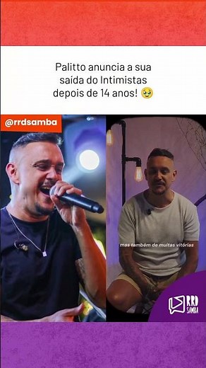 Palitto announces his departure from Grupo Intimistas after 14 years! 🥹