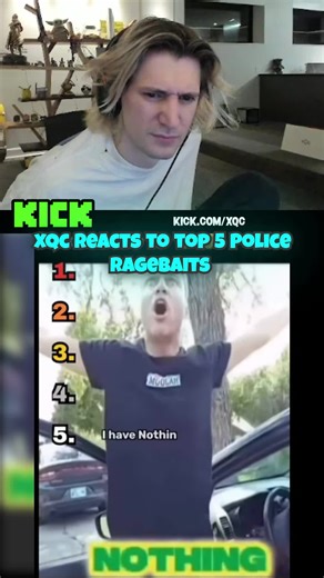 xQc Reacts to top 5 Police Ragebaits #xqc #reacts #top5 #funny #fyp | xqc reacts