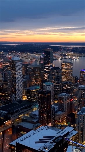 5.4K views · 93 reactions | When night falls, the city lights dance. #DowntownSeattle #LoveSeatown #Skyline #CityLights | Downtown Seattle Association | Facebook