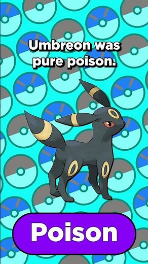 Umbreon's Original Typing #pokemon #eeveelution #eevee