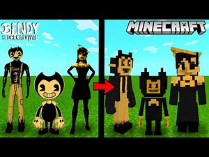 BENDY AND THE INK MACHINE IN MINECRAFT MAP! (BATIM Mod Showcase)