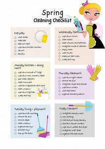 Spring Cleaning Checklist | Editable Chore List (canva Template) - Etsy