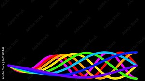 looped animation of the wavelength of light in dynamics with an alpha channel