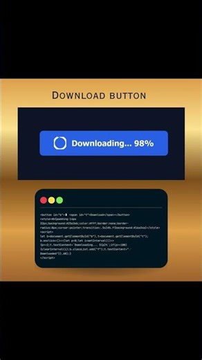 100% Working Download Button Animation | JavaScript + CSS